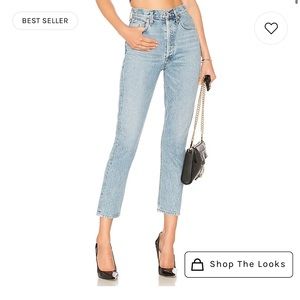 AGOLDE Riley High Rise Straight Leg Crop, size 27